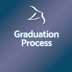 graduation process blue