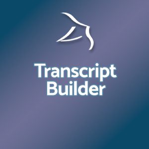 Transcript builder Tutorial blue