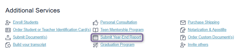 Submit year end report